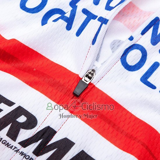 Androni Giocattoli Ropa Ciclismo Culotte Corto 2019 Hombre Mangas Cortas Naranja y Blanco